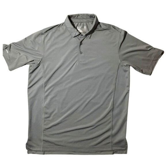 Under Armour Men Coldblack Tactical Polo Shirt - Size L - Grey - Picture 1 of 8
